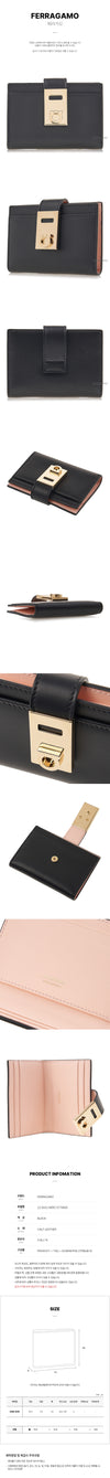 Salvatore Ferragamo Hug Card Holder 22 0552 NERO 0770880 SS25 132698339 [P]