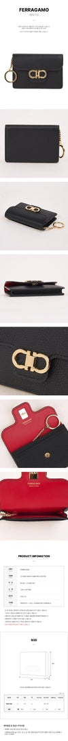 Salvatore Ferragamo Women's Gancini Keyring Card Holder 151284485 [P]