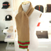 GUCCI Dreistreifen Schal aus Wolle Camel 763783 4KAB1 9866 129184518 [P]