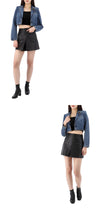 Self-Portrait Cropped Denim Jacket PF23816JBL BLUE 54033838 [P]