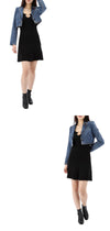 Self-Portrait Cropped Denim Jacket PF23816JBL BLUE 54033838 [P]