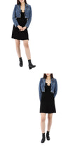 Self-Portrait Cropped Denim Jacket PF23816JBL BLUE 54033838 [P]