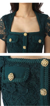 Self-Portrait Lace Pleated Midi Dress 157871178 [P]