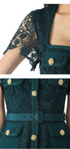 Self-Portrait Lace Pleated Midi Dress 157871178 [P]