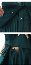 Self-Portrait Lace Pleated Midi Dress 157871178 [P]
