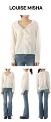 Louise Misha Size 44 Lucky Chance Blouse WRIS23B0044 OFFWHITE 44142855 [P]