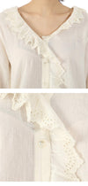Louise Misha Size 44 Lucky Chance Blouse WRIS23B0044 OFFWHITE 44142855 [P]
