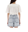 LOUISE MISHA 44サイズ 半袖ブラウス MARINE OFFWHITE 49670042 [P]