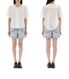 LOUISE MISHA 44サイズ 半袖ブラウス MARINE OFFWHITE 49670042 [P]