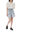 LOUISE MISHA 44サイズ 半袖ブラウス MARINE OFFWHITE 49670042 [P]