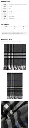 Burberry Giant Check Cashmere Scarf 159638621 [P]