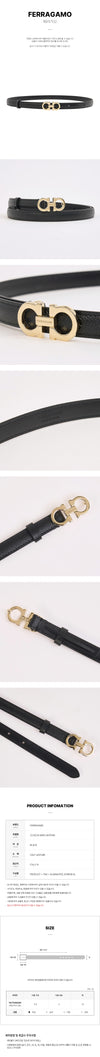 SALVATORE FERRAGAMO ガンチーニ ベルト 23 B224 NERO 0675180 SS26 152929483 [P]