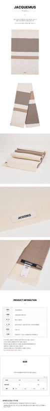 JACQUEMUS Läuft lange Krawatte Schal 246AC683 5206 015 FW24 119195229 [P]