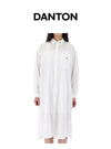 DANTON ボタンダウンシャツドレス 55サイズ DT-B0294 POD WHITE 124329905 [P]