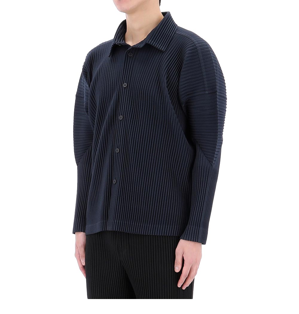 HOMME PLISSE 長袖シャツ Homme Plisse Issey Miyake シャツ - Blue Charcoal | FWRD