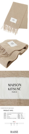 Maison Kitsune Logo Alpaca Fringe Scarf LM06206WA0022 P255 68284138 [P]