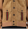 Gucci Size 100 Lucky Chance Web Suede Jacket 764343 XKDO4 2184 157870785 [P]