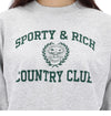 SPORTY & RICH Lucky Chance Varsity Crest Crewneck Sweatshirt 73817279 [P]