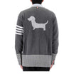 THOM BROWNE コットン4バーVネックヘクターカーディガン 035 73452946 [P]