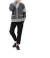 THOM BROWNE コットン4バーVネックヘクターカーディガン 035 73452946 [P]