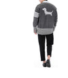 THOM BROWNE コットン4バーVネックヘクターカーディガン 035 73452946 [P]