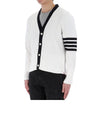 Thom Browne 4-Bar V-Neck Cable Cardigan 100 73452969 [P]