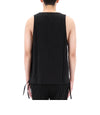 AMI Drawstring Sleeveless Tank Top 215 0062 001 93375373 [P]