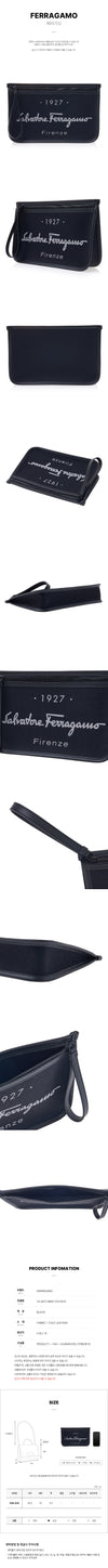 Salvatore Ferragamo 1927 Signature Logo Clutch for Men 76551853 [P]