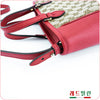 Gucci Shoulder Bag 449241 8606 Red Fabric Leather 90100578 [P]