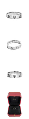 CARTIER ホワイトゴールドリング 51 162955389 [P]