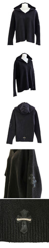 Chrome Hearts Shearling Patch Wool Knit Hoodie JNEXRYU5 162882819 [P]