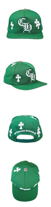 Chrome Hearts Unused Cross Patch Baseball Green Cap UL3ZDFC6 162848148 [P]