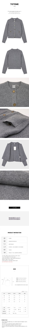 Toteme Hammered Button Cardigan 152233306 [P]