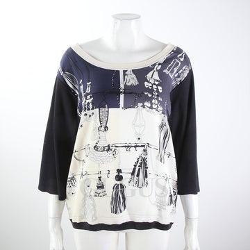 HERMES Hermès Seide Langarmoberteil 127536