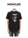 MONCLER Lucky Chance Logo Druck T-Shirt Größe XXL 8C00016 89AJS 998 145876702 [P]