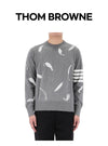 Thom Browne Feather Intarsia Pullover Sweater MKA556A Y3039 055 Size 3 138414835 [P]