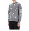 Thom Browne Feather Intarsia Pullover Sweater MKA556A Y3039 055 Size 3 138414835 [P]