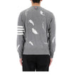 Thom Browne Feather Intarsia Pullover Sweater MKA556A Y3039 055 Size 3 138414835 [P]