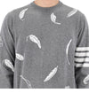 Thom Browne Feather Intarsia Pullover Sweater MKA556A Y3039 055 Size 3 138414835 [P]