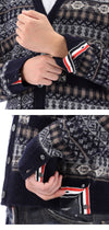 THOM BROWNE Shetland-Schafwoll-Mischung V-Ausschnitt Cardigan 146989545 [P]
