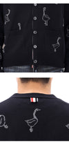 Thom Browne Goose Intarsia Merino Wool Cardigan 143210538 [P]