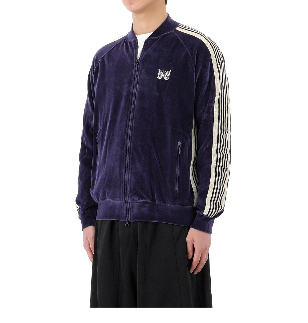 Needles Velour Track Jacket RW323 NAVY 25FW 149324360 – trenbe