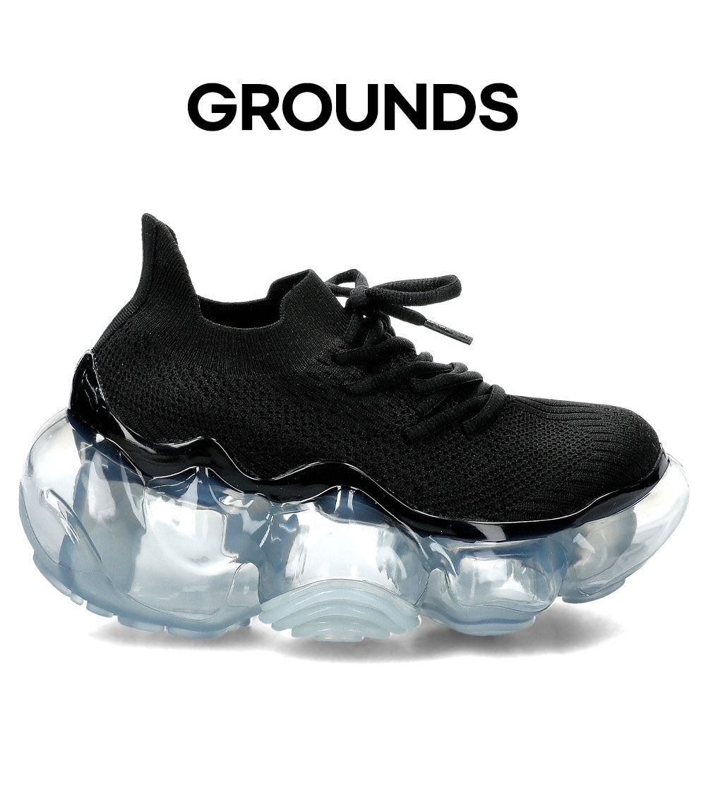 GROUNDS 25SS Fur Sneakers Black Ice Gray 127307734 – trenbe