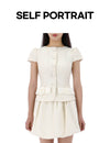 Self-Portrait Lucky Chance Boucle Bow Detail Mini Dress 123903889 [P]