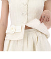 Self-Portrait Lucky Chance Boucle Bow Detail Mini Dress 123903889 [P]