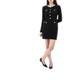SELF-PORTRAIT Kontrast-Collar Strick Mini-Kleid RS25034SB 157871176 [P]