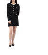 SELF-PORTRAIT Kontrast-Collar Strick Mini-Kleid RS25034SB 157871176 [P]