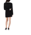 SELF-PORTRAIT Kontrast-Collar Strick Mini-Kleid RS25034SB 157871176 [P]
