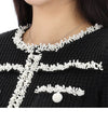 Self-Portrait Lucky Chance Pearl Trim Knit Midi Dress 123904074 [P]