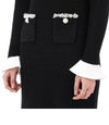 Self-Portrait Lucky Chance Pearl Trim Knit Midi Dress 123904074 [P]